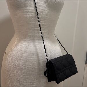 Christian Dior Cannage Wallet on Chain Mini Bag / Belt Bag